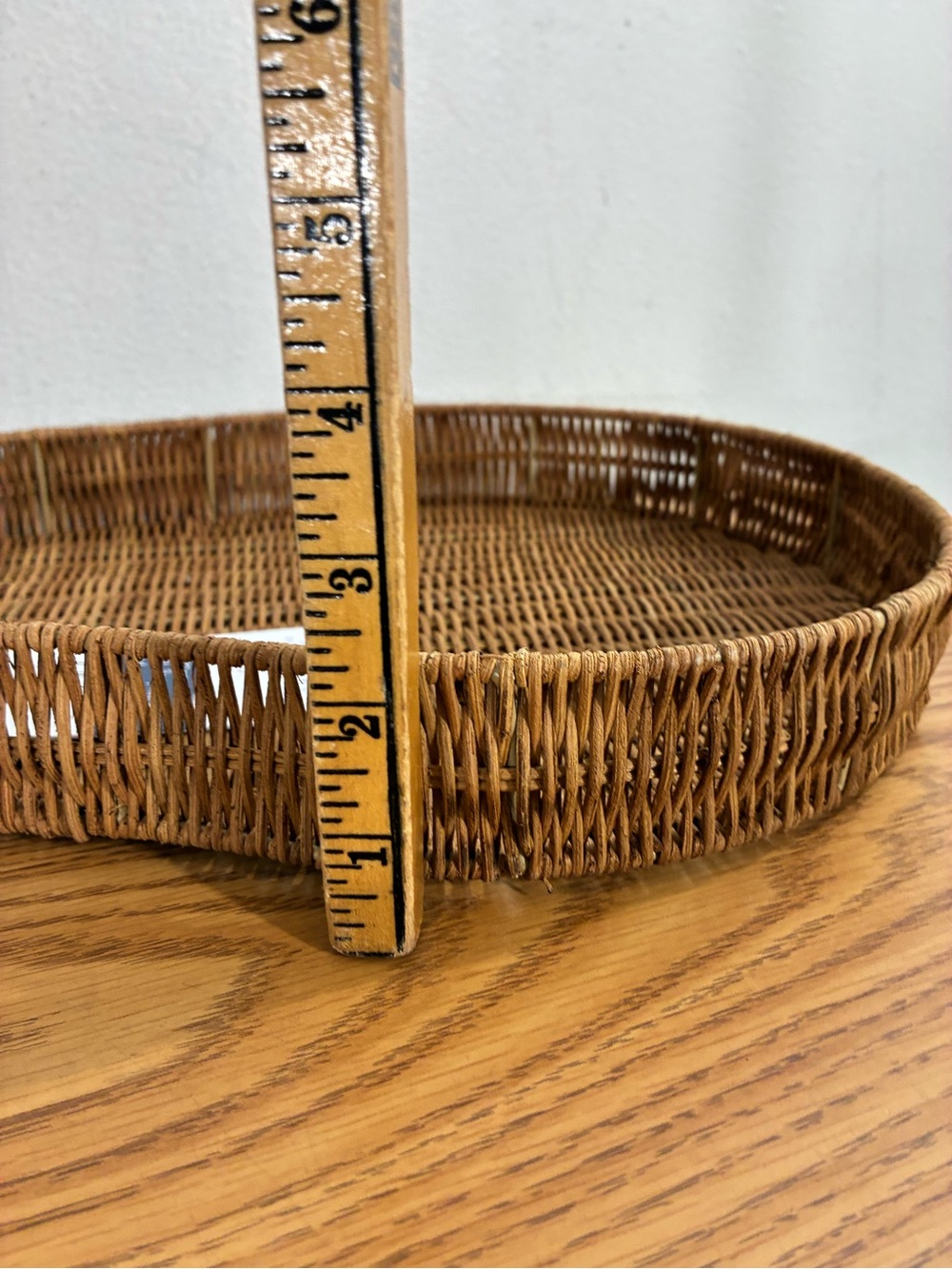 SDS + HD Pear Shaped Serving wicker rattan Tray Set of 2 - Brown Wicker - Picture 5 of 6